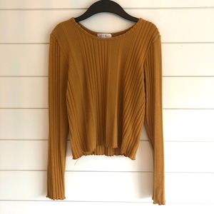 Yellow Ribbed Shirt🤍🤍